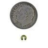 A coin and some small object on the floor