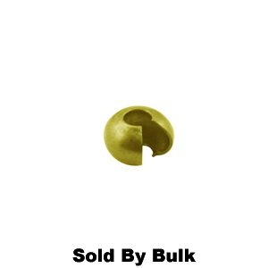 A gold colored ball is sold by bulk.