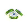 A group of three green beads sitting on top of each other.