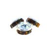 A set of three rings with tortoise shell design.