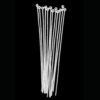 A bunch of metal wires are in the air