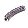 A purple and silver bead is shown.