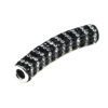 A black and white bead is shown.