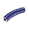 A blue and silver bead is shown.