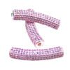 A pink diamond bracelet is shown with the letter t.