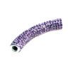 A purple and white hose is shown.