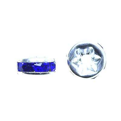 A pair of blue rings with a paw print on them.