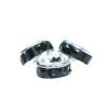 A set of three black and white rings.