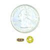 A coin and some small pieces of jewelry