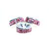 A set of three pink rhinestone spacers.