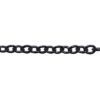A black chain is shown on a white background.