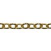 A chain that is gold colored and has some type of metal.