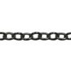 A black chain is shown on a white background.