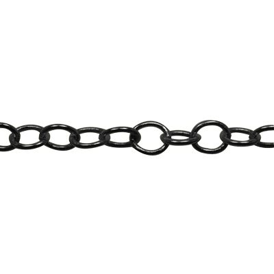 A black chain is shown with a white background.