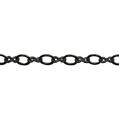 A black chain is shown with an oval link.