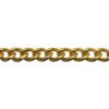 A chain that is gold colored and has some type of design.