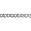 A close up of a chain on a white background