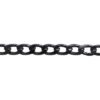 A black chain is shown on a white background.
