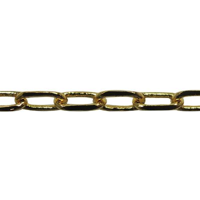 A chain is shown with a gold finish.