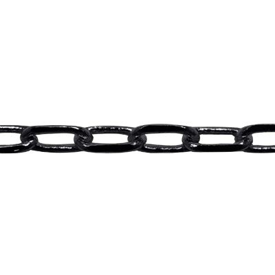 A chain is shown with the word " black " on it.