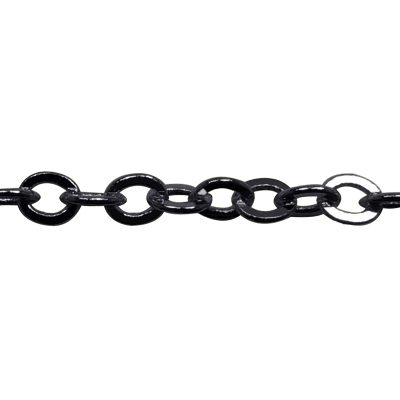 A chain with a metal ring attached to it.