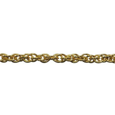 A gold chain is shown with the same pattern as it.