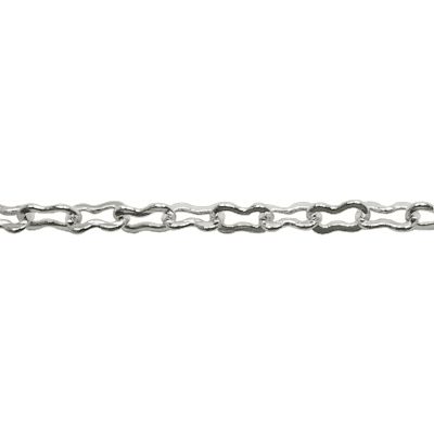 A chain is shown with a silver background.