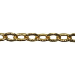 A chain is shown with a gold finish.