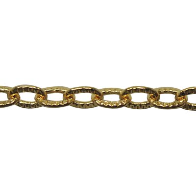 A chain is shown with a gold finish.