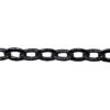 A black chain is shown on a white background.