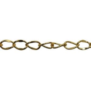 A close up of a chain link necklace
