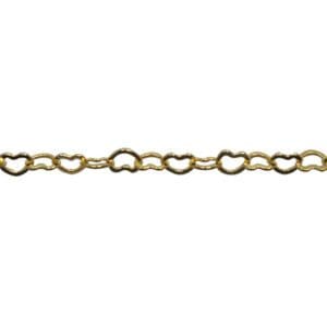 A chain with hearts is shown in gold.