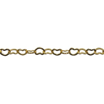 A chain with hearts is shown in gold.