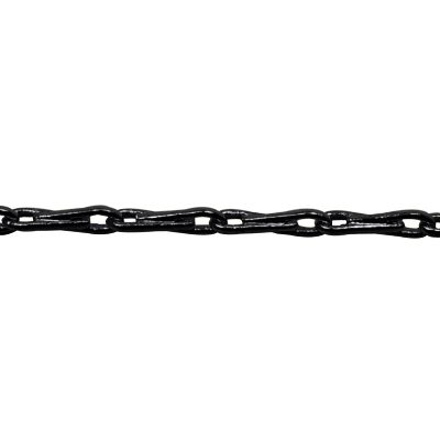 A chain is shown with a black background.