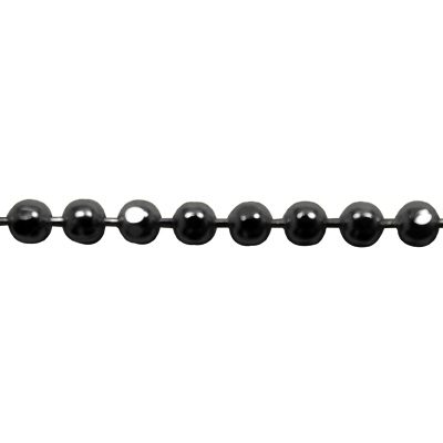 A string of black beads is shown.