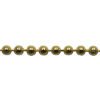 A gold chain with many small balls on it