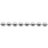 A chain of silver balls is shown.