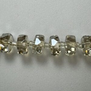 Smoky quartz gemstone bead strand.