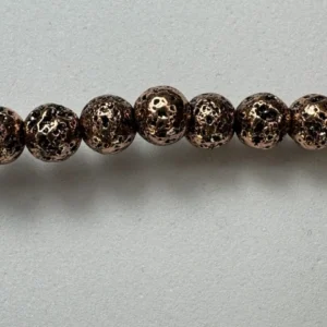 Rose gold lava rock beads.