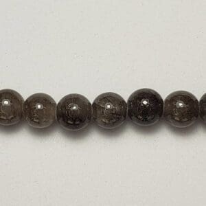6mm small smoky bead necklace