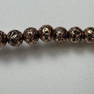 Rose gold lava rock beads.