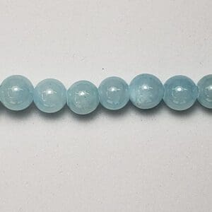 Light blue round gemstone beads.