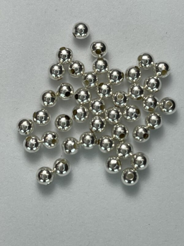 10CRB-S 10mm Copper Round Bead Silver
