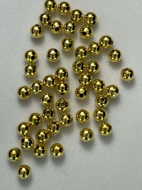6CRB-G 6mm Copper Round Bead Gold